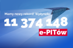 baner o rekordowej liczbie złożonych e-PITów za 2017 r