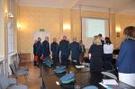 Sześciu funkcjonariuszy Łódzkiego Urzędu Celno-Skarbowego otrzymuje dyplomy za zaangażowanie i sprawność w działaniu podczas służby